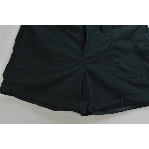The North Face Mapleton Women's Shorts Size 12 Dark Green Nylon Stretch Cuffed - Picture 6 of 14